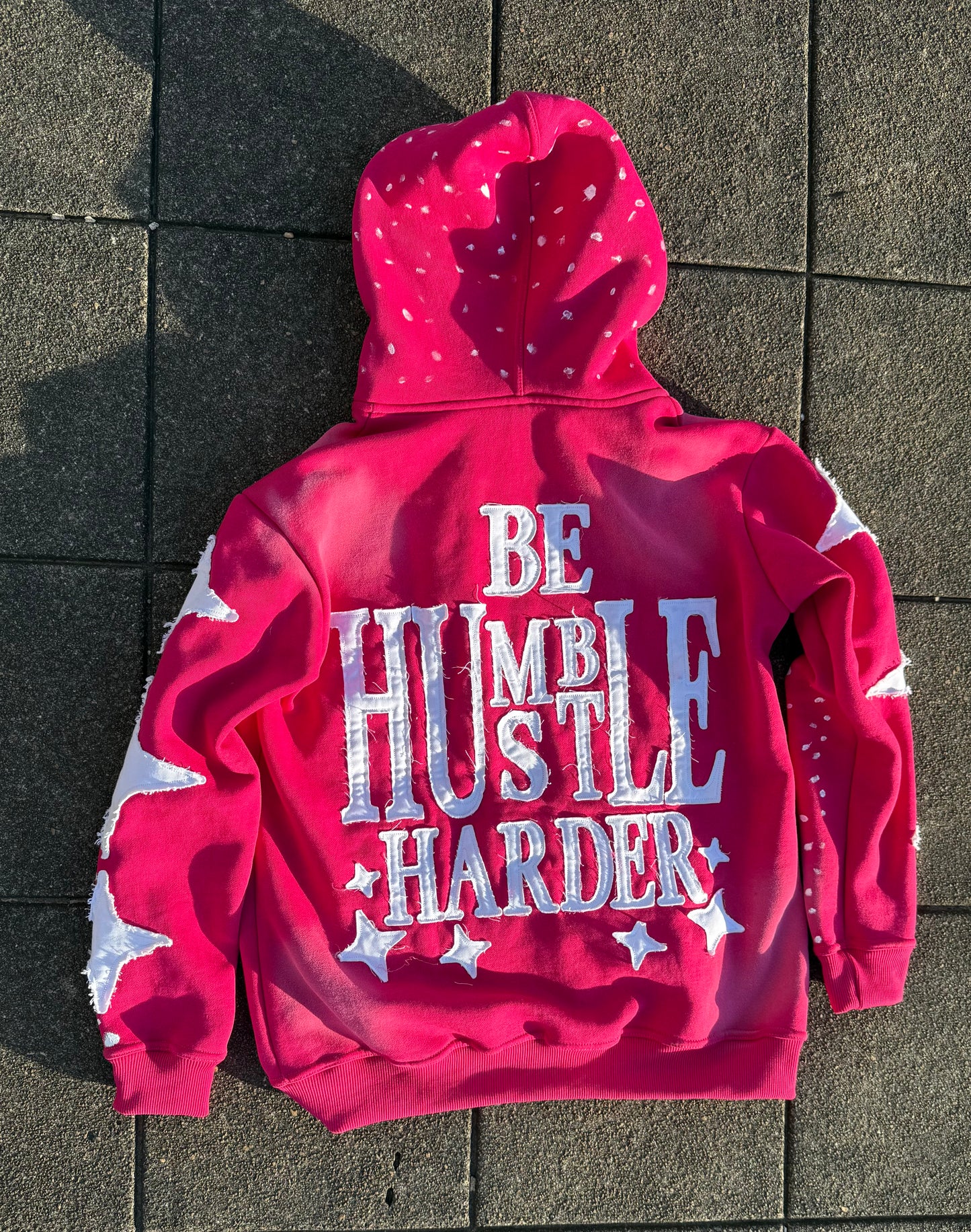 Pink (HUSTLE) Zip-Up Hoodie